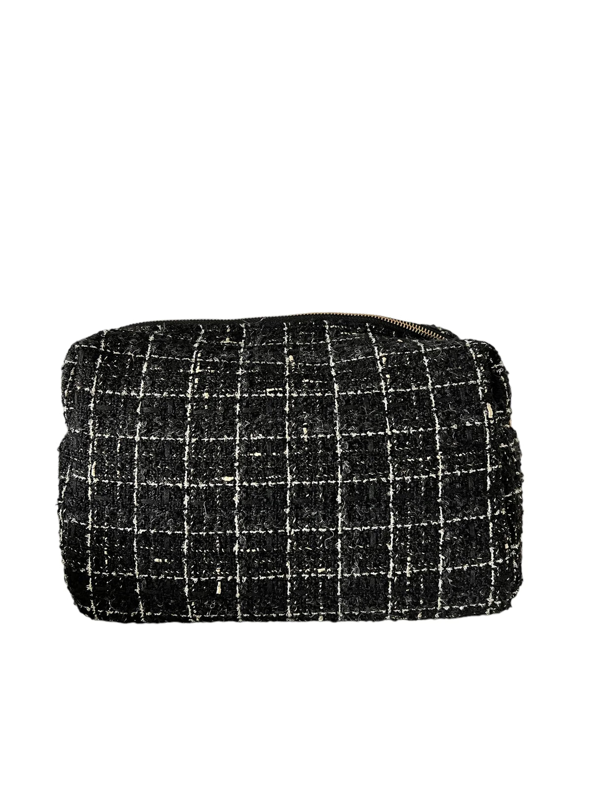 Tweed Make-Up Bag Small Black