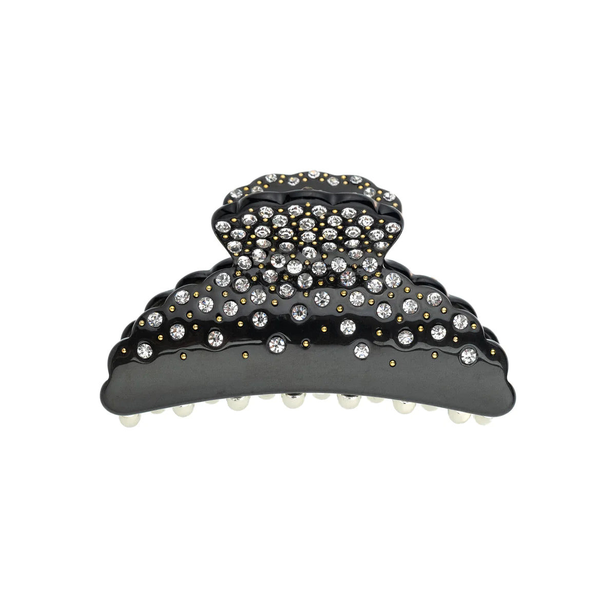 Crystal Hair Claw Large Black