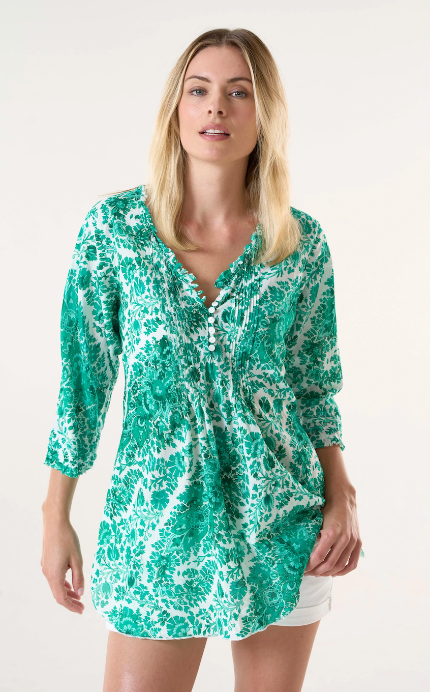 St Tropes Emerald Poppy Top