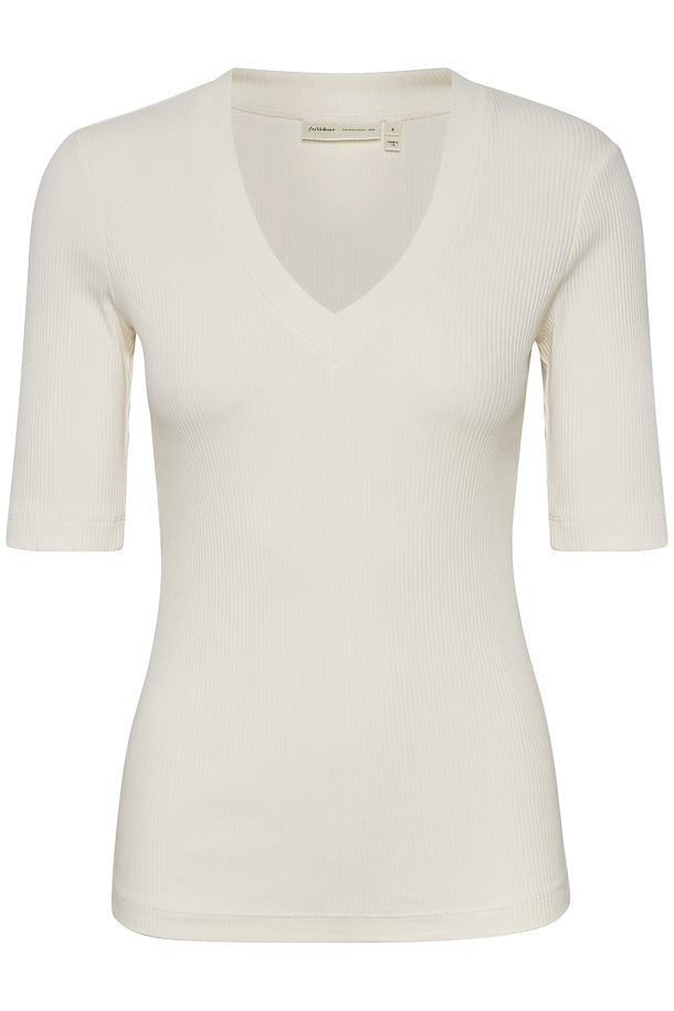 Dagna V T-shirt Creme