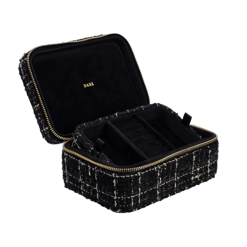 Tweed Jewellery Box Black