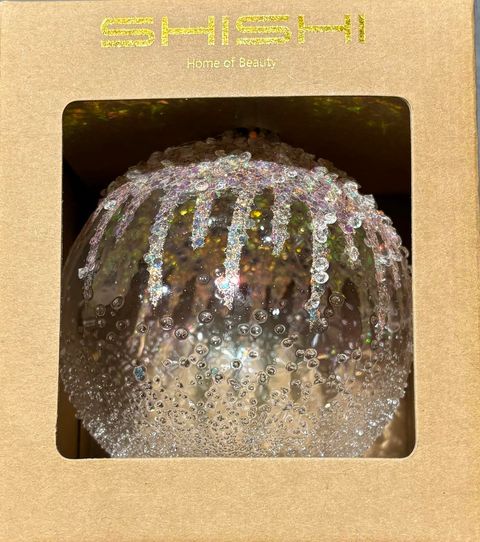 Glass ball iced glitter