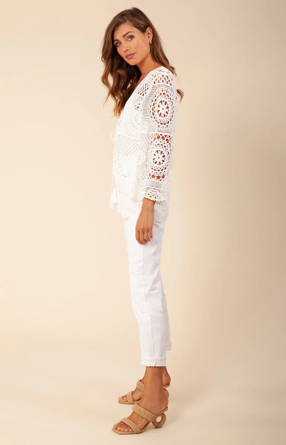 Alexane Crochet Top White