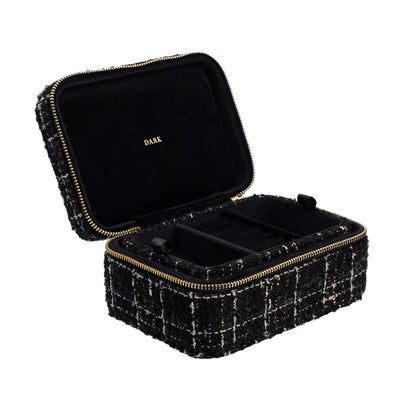 Tweed Jewellery Box Black